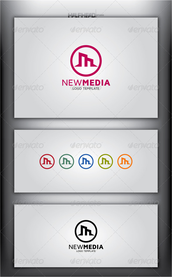 New Media Logo Template - Letters Logo Templates