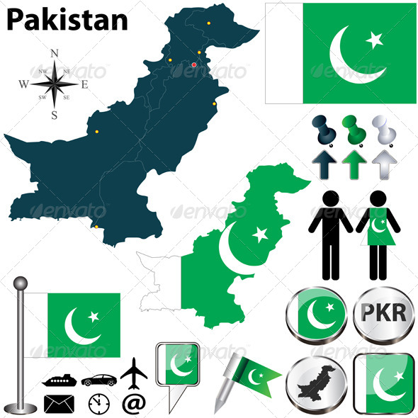 Map of Pakistan - Travel Conceptual