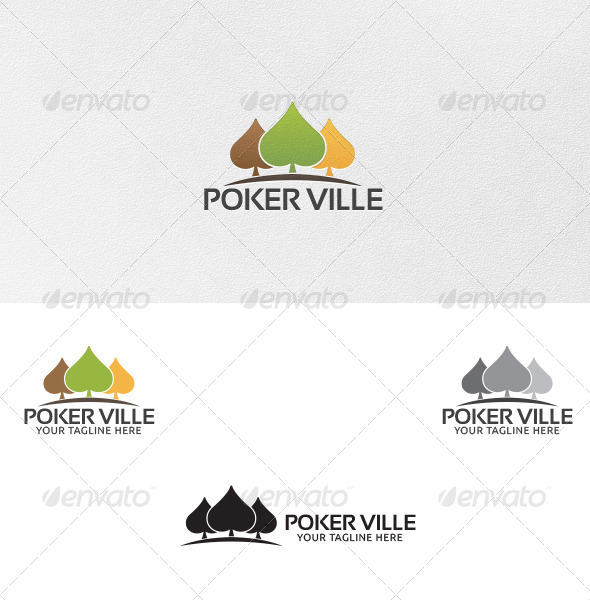 Poker Ville - Logo Template - Vector Abstract