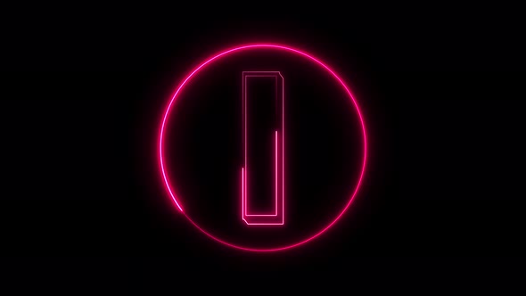 Glowing neon font. pink color glowing neon letter. Vd 480