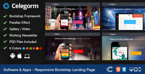 Celegorm SoftwareApp Bootstrap - ThemeForest 4833413