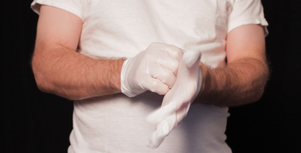 Putting On Medical Gloves