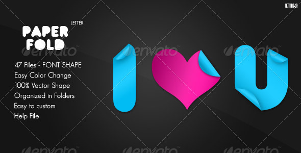 Paper Fold - Letter : Custom Shape - Miscellaneous Graphics