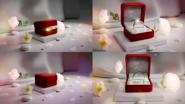 Wedding Ring Title Opener Video Displays template preview