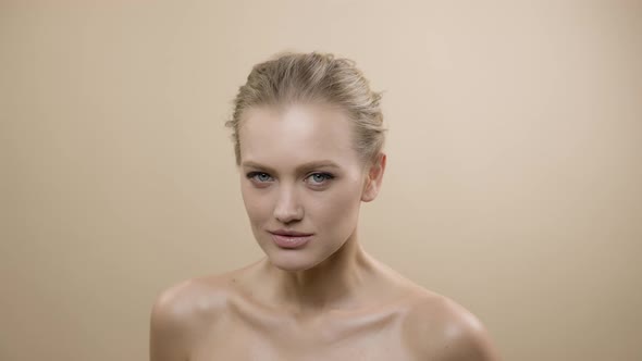 Face Of Stylish Young Model With Beautiful Skin alt
