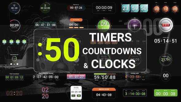 Timers And Clocks Pack Elements template preview