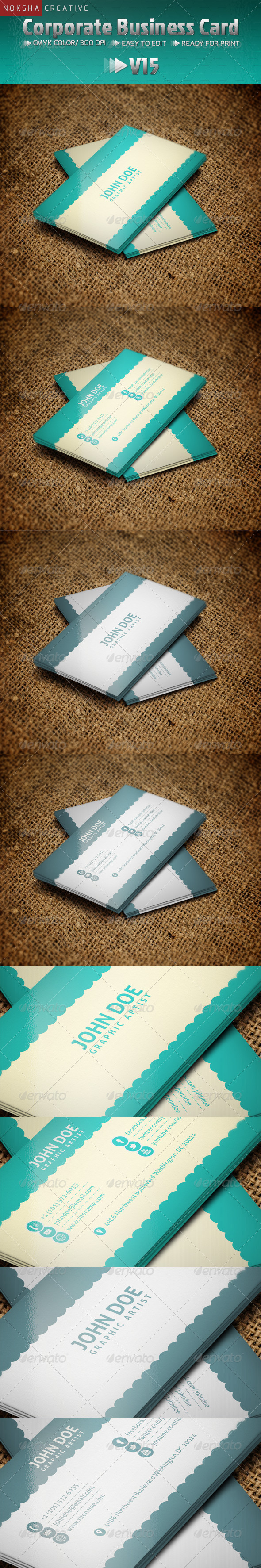 Corporate Business Card V15 - Business Cards Print Templates