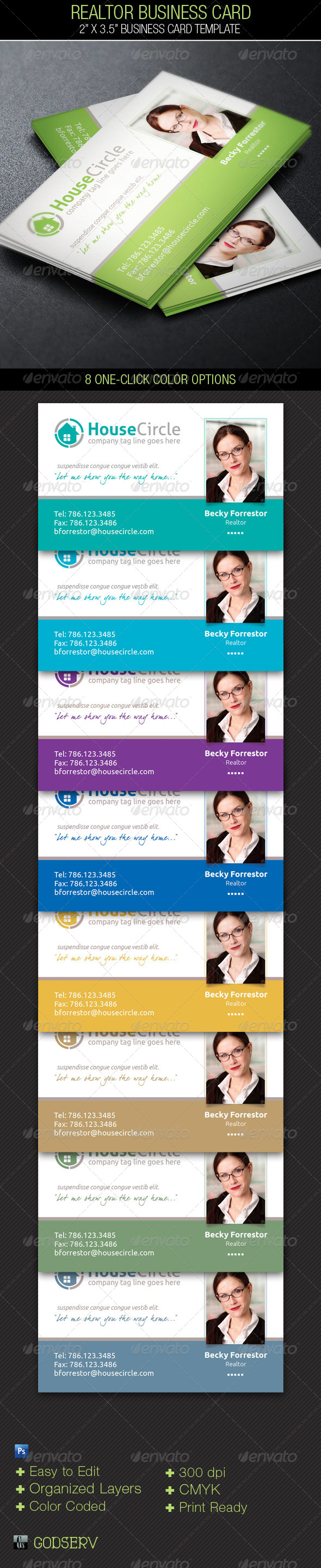Real Estate Business Card Template - Industry Specific Business Cards