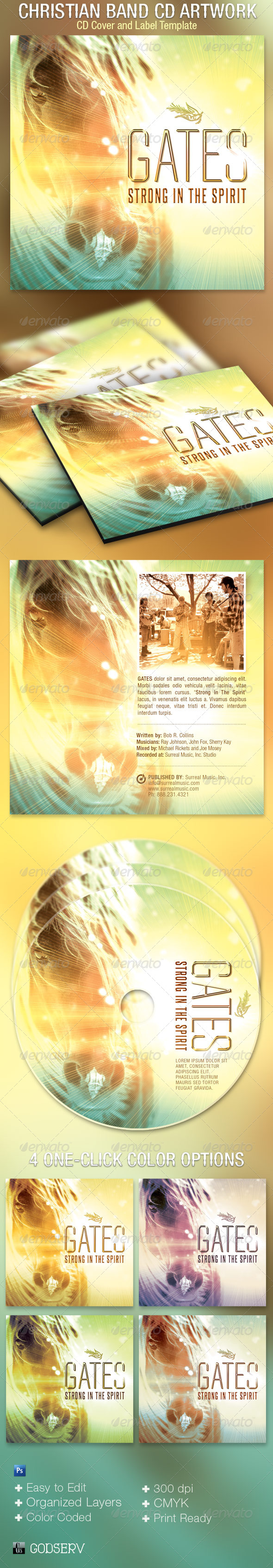 Christian Band CD Artwork Template - CD & DVD Artwork Print Templates