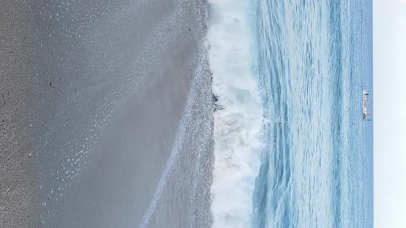 Sea Near the Coast  Closeup Aerial View of the Coastal Seascape alt