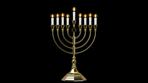 Hebrew Menorah of Hanukkah