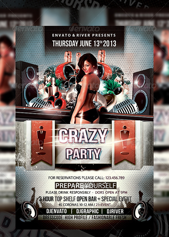 Summer Night Party Flyer Template - Events Flyers