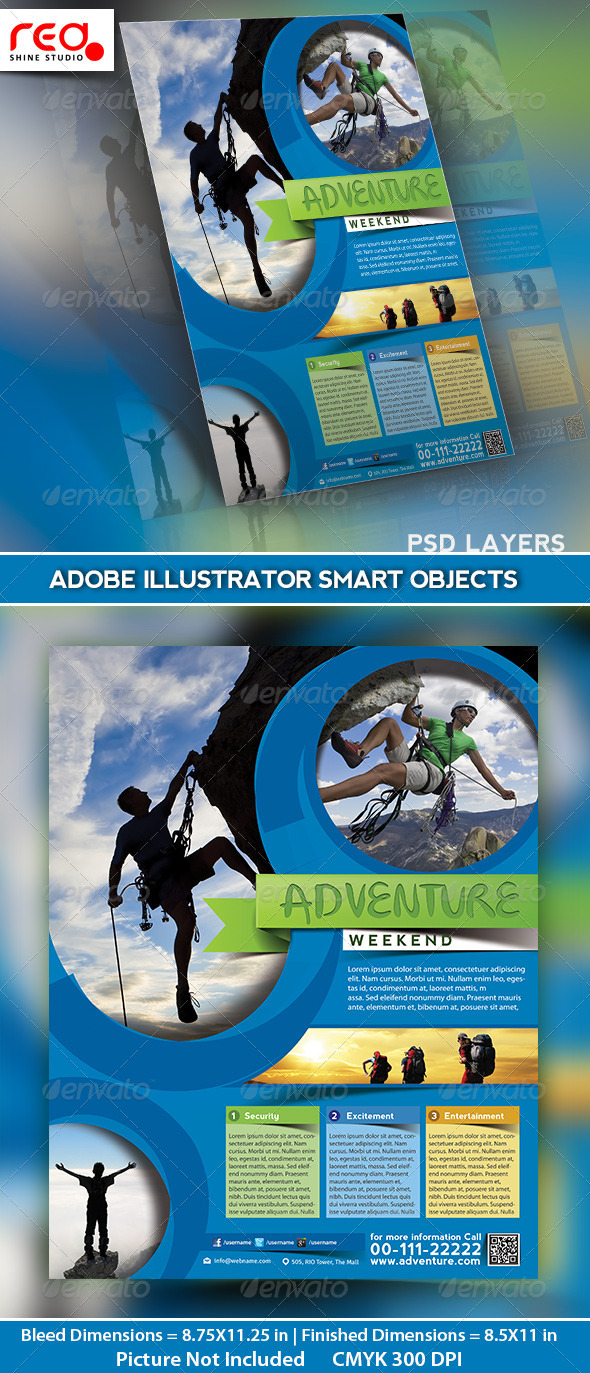 Adventure World Flyer/Poster & Magazine Template - Holidays Events