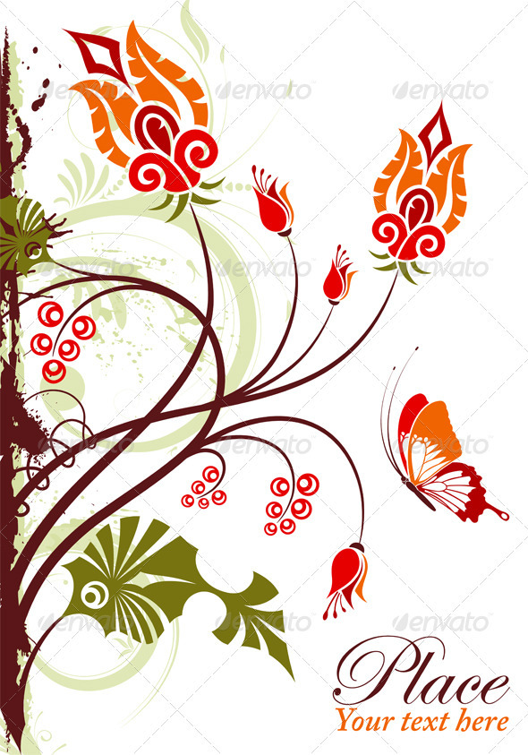 Floral frame - Flowers & Plants Nature