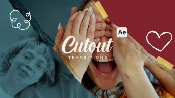 Paper Cut Out Transitions Elements template preview