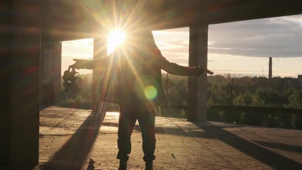 Cinematic Concept of End of Apocalypse or Chemical Threat End of Covid19 Pandemic alt