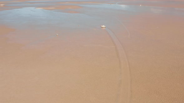 Cinematic Death Valley Nature Background Footage on Sunny Winter Day,  Aerial alt