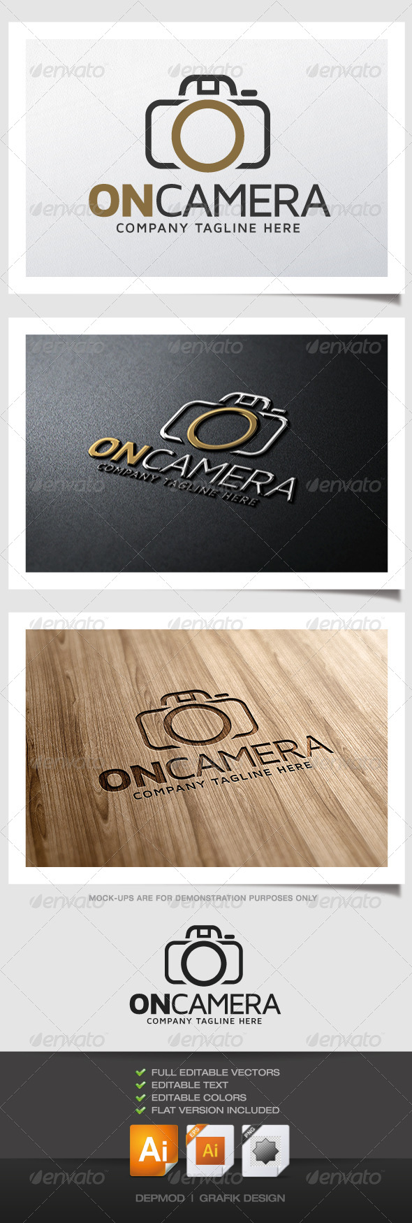 On Camera Logo - Letters Logo Templates