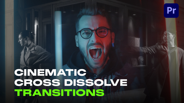 Cinematic Dissolve Transitions Premiere Pro template preview
