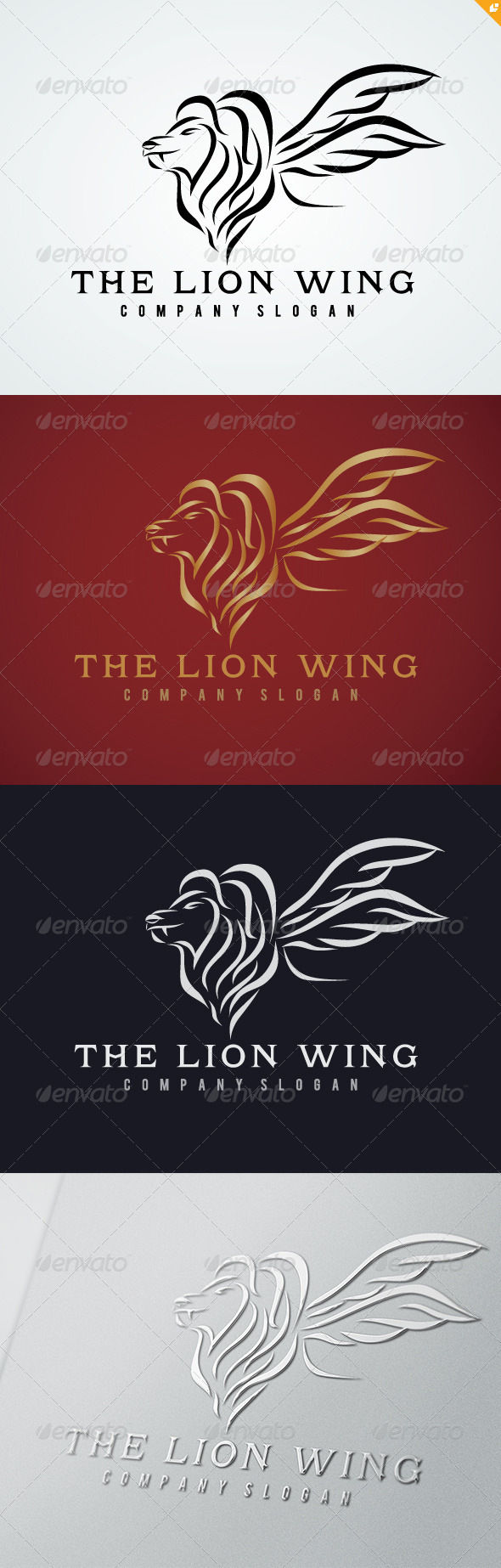 The Lion Wing Logo - Crests Logo Templates