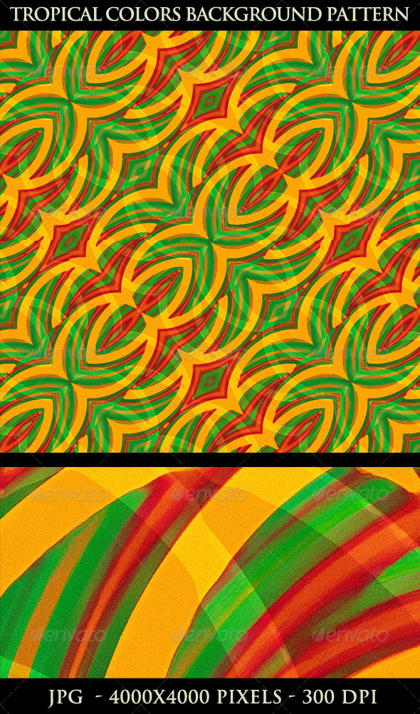 Tropical Color Abstract Background Pattern - Backgrounds Decorative