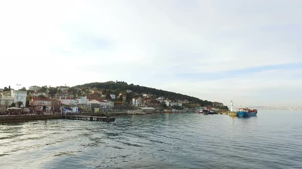 View of rural Princes Island of Burgazada. Istanbul, Turkey. 4K.