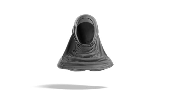 Blank black female al-amira, looped rotation alt