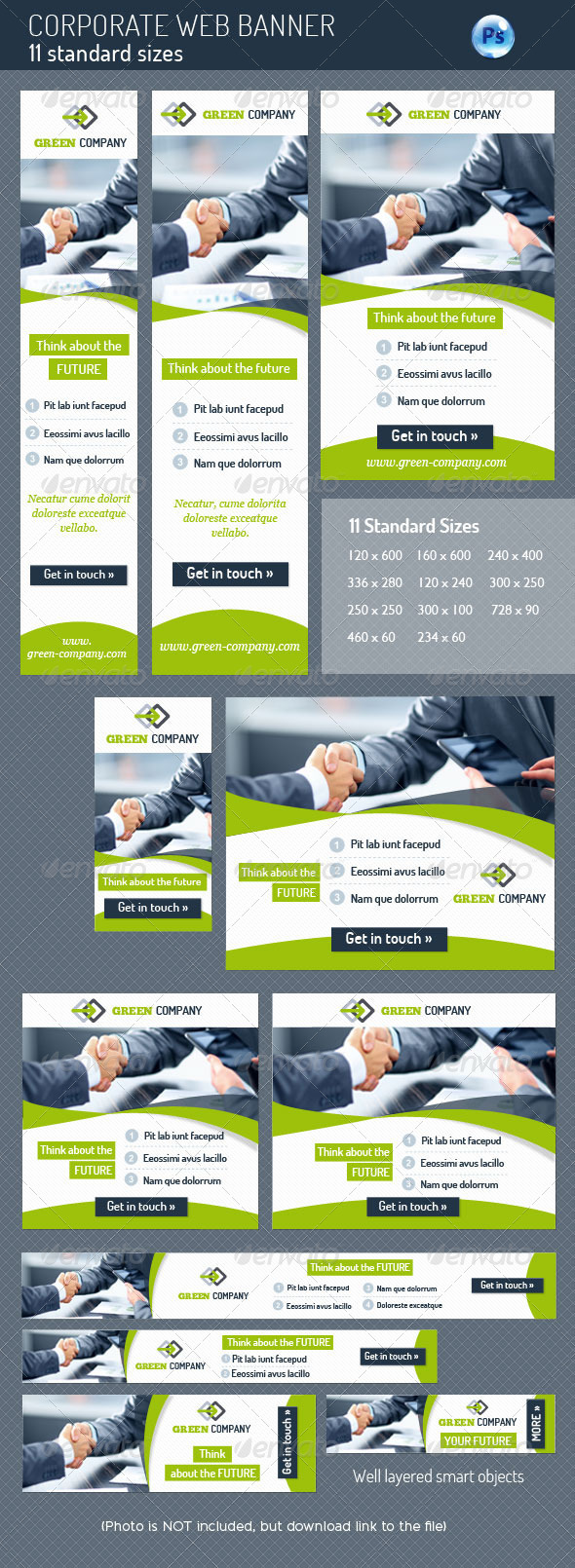 Corporate Web Banner - Banners & Ads Web Elements