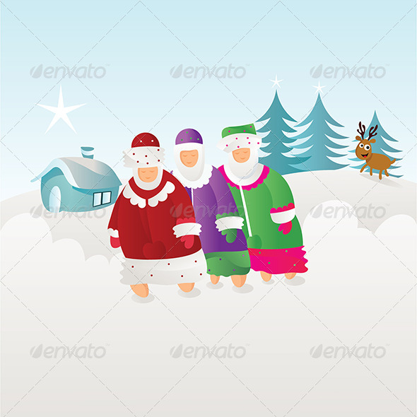 People Enjoying Winter Season - Seasons/Holidays Conceptual