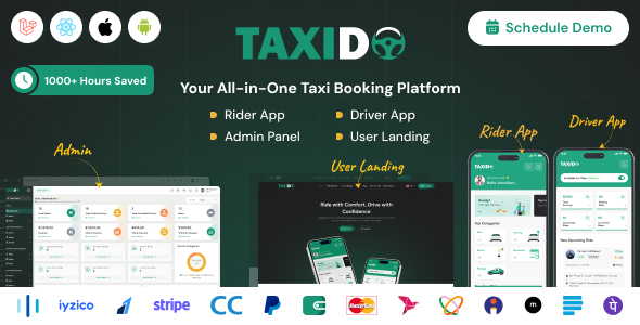 Taxido - InDrive - Grab - Uber Clone - 14 June 2025
