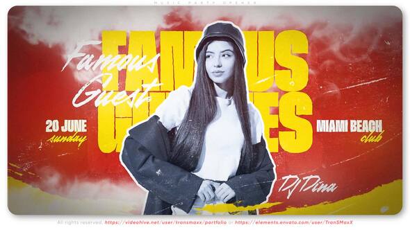 Music Party Opener Openers template preview