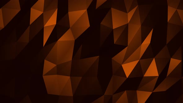 Orange Abstract Low Poly Triangle Background Loop 4K