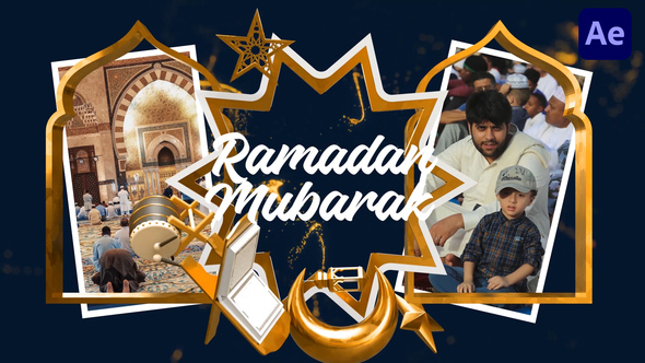 Eid & Ramadan Golden Reveal Openers template preview