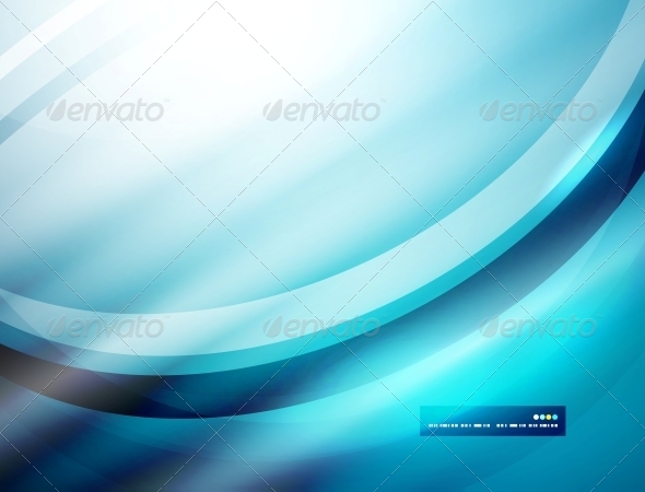 Blue Business Wave - Backgrounds Decorative