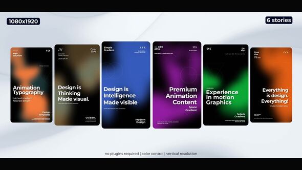 Solar Gradient Stories Product Promo template preview