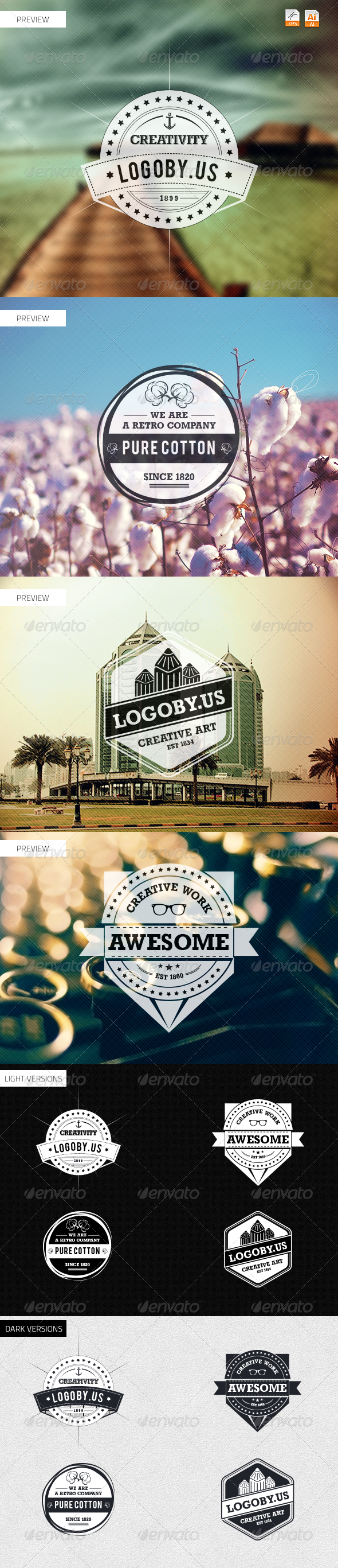 Logo Badges V2 - Badges & Stickers Web Elements