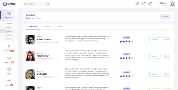 Omah - Flask Real Estate Admin Dashboard Template by DexignZone ...
