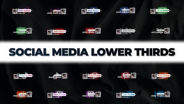 Social Media Lower Thirds Titles template preview