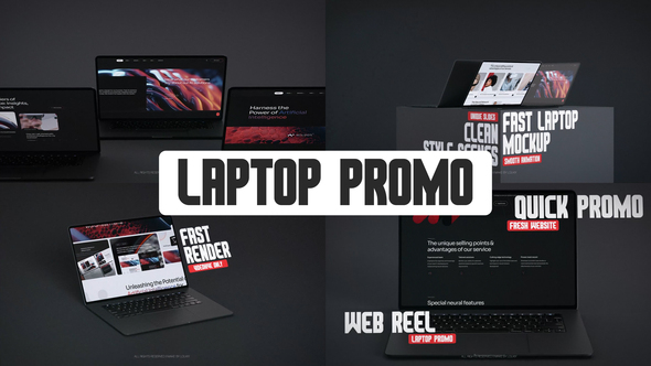 Fast Laptop Website Promo Product Promo template preview