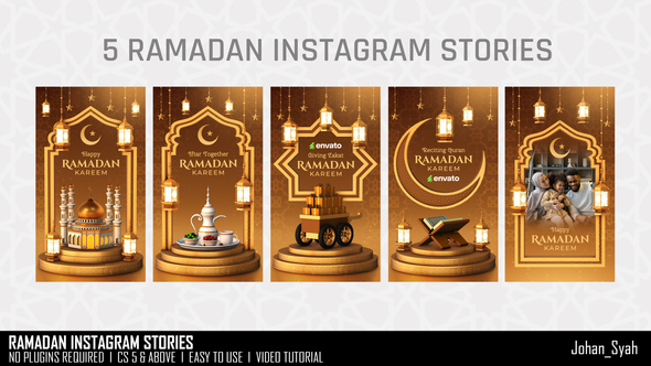 Ramadan Instagram Stories Openers template preview