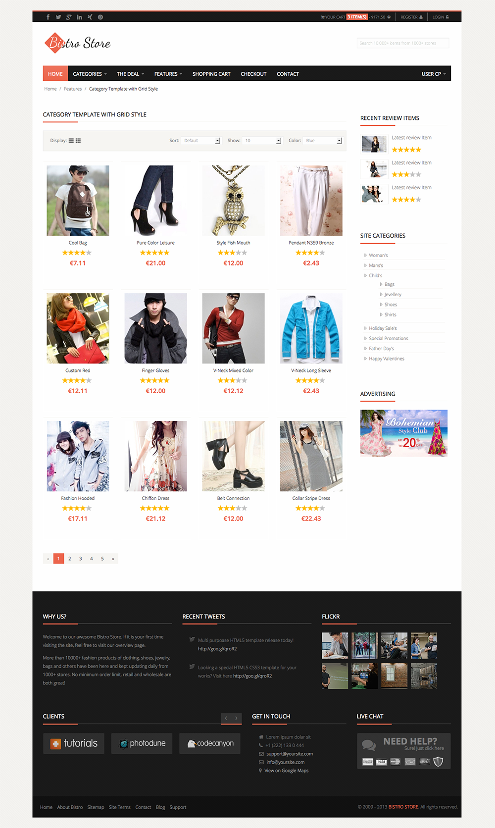 Bistro Store - Responsive eCommerce Template by designingmedia ...