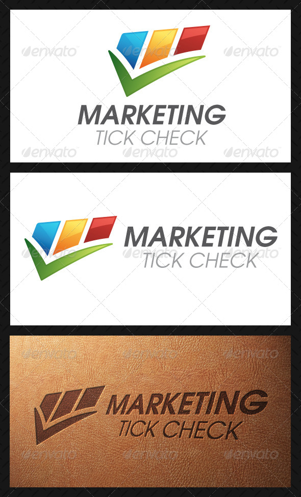 Marketing Tick Check Mark Logo Template - Symbols Logo Templates