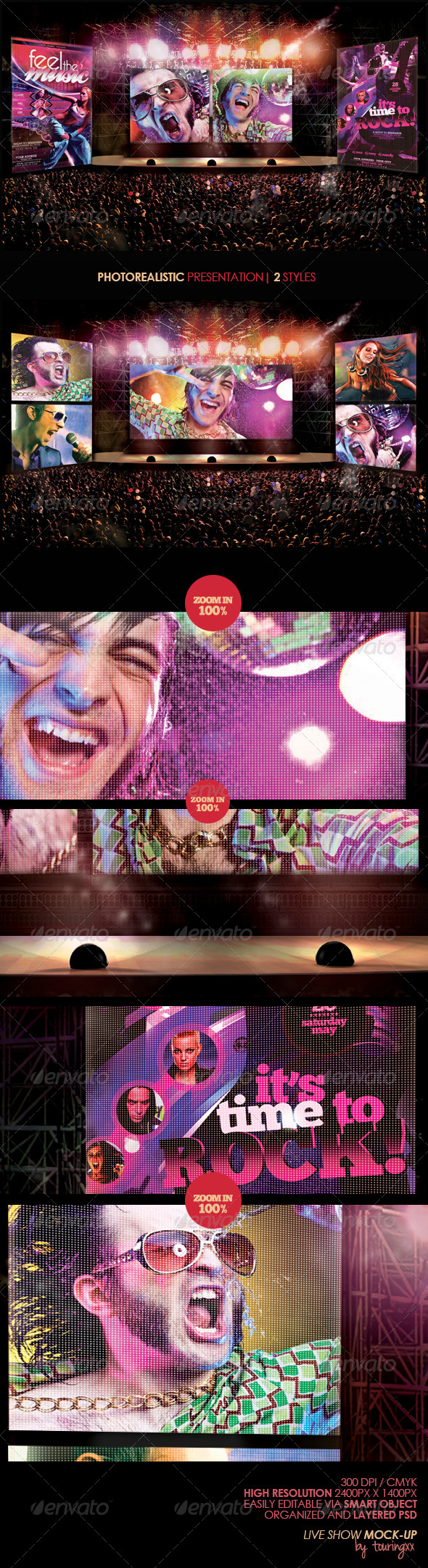 Live Show Mock-Up - Product Mock-Ups Graphics