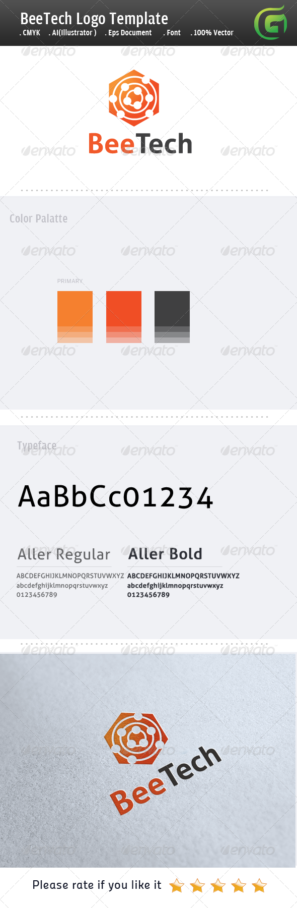 Bee Tech Logo Template - Symbols Logo Templates