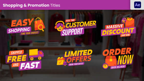 Shopping & Promotion Title Titles template preview