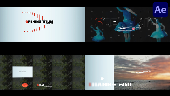 Opening Title for After Effects Titles template preview