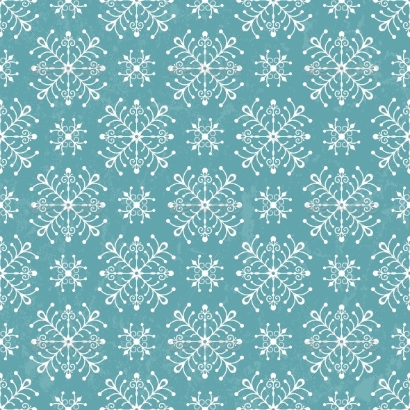 Seamless Pattern with Stylized Snowflakes - Christmas Seasons/Holidays