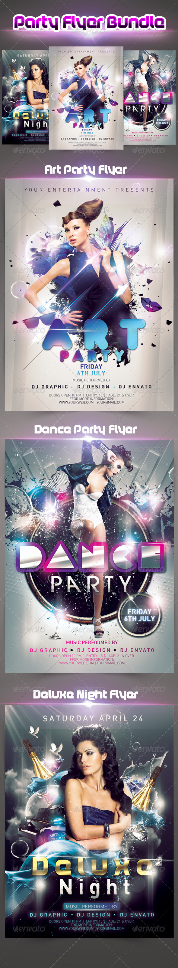 Party Flyer Bundle - Events Flyers