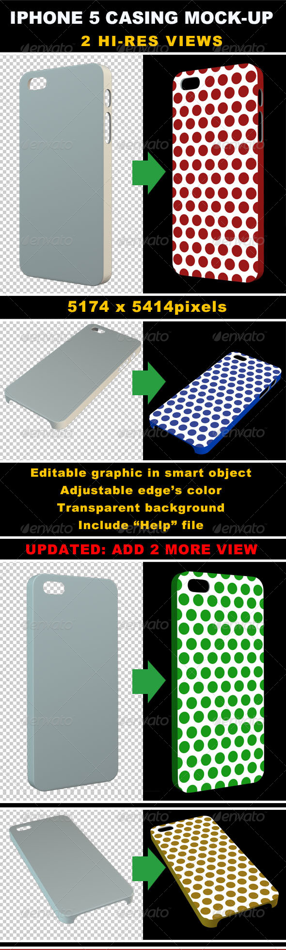Phone 5 Casing Mock-up - Objects 3D Renders