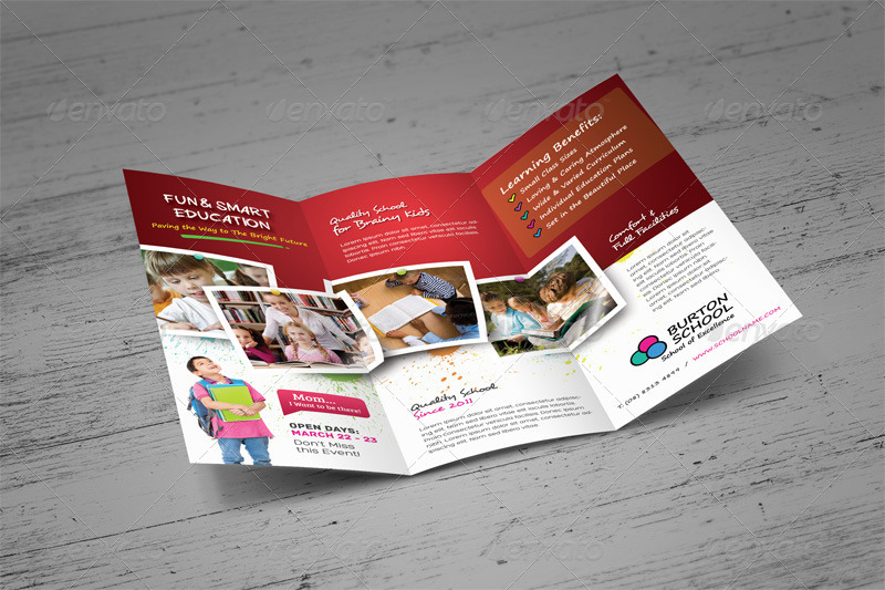 Junior School Trifold & Bifold Brochures, Print Templates | GraphicRiver